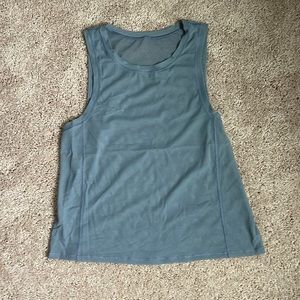lululemon grey mesh tank top